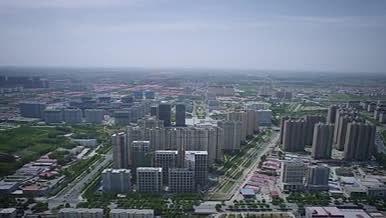无人机航拍中小城市楼房视频素材视频的预览图